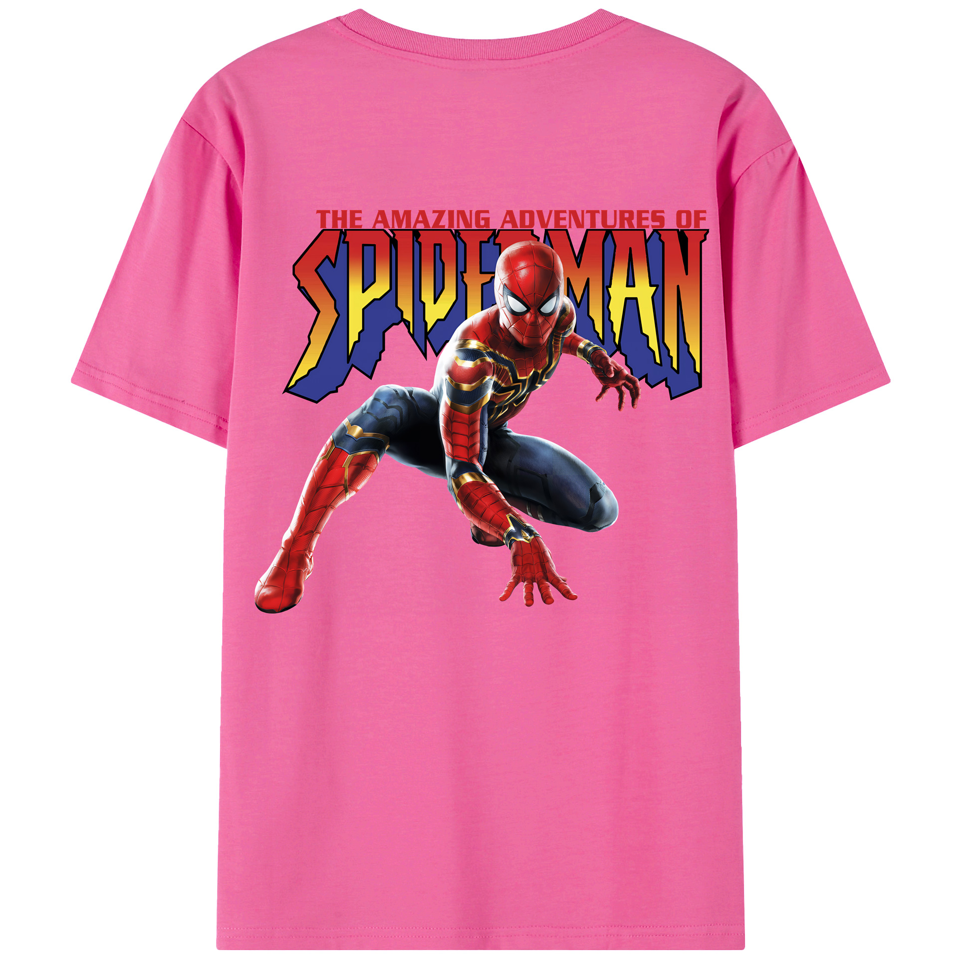 （画像用） Spider Man スパイダーマン レディース半袖Tシャツ(バックプリント)